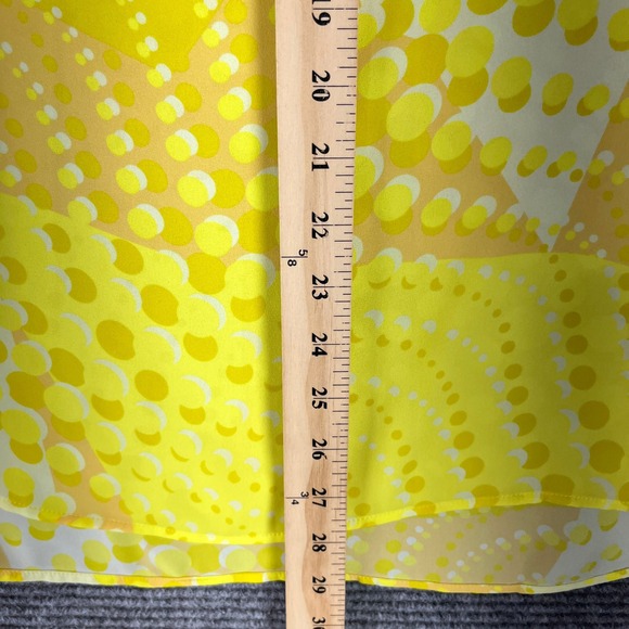 Cabi Sunburst Cami Sleeveless Tank Top Yellow Polka Dot Geometric Print M Womens - Picture 6 of 8